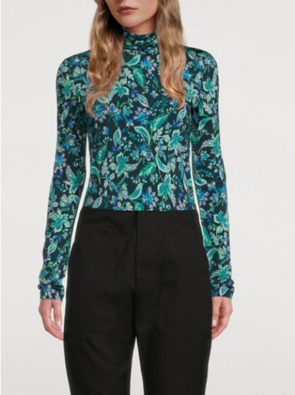 NWOT Isabel Marant Etoile Jewel Top in Floral Dark Green Size 38/6